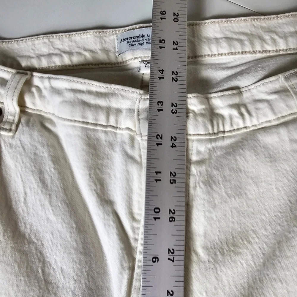 Abercrombie & Fitch Womens Jeans Ultra High Rise Ankle Straight Curve Love 35 20 - Picture 8 of 10